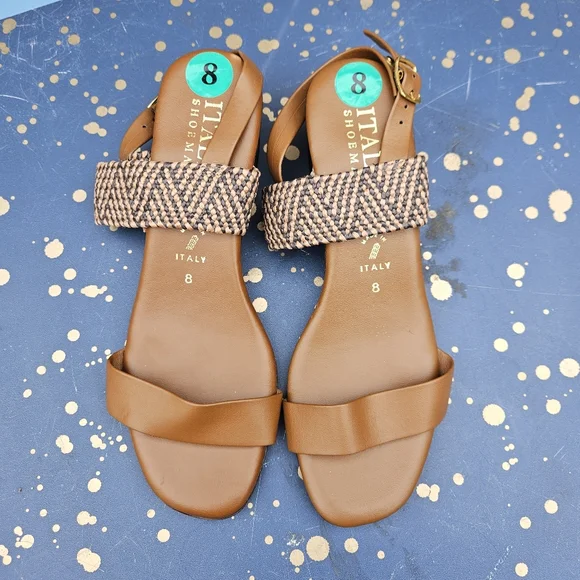 Italian Shoe  Markers Brown Women's Sandals Size 8 - Picture 5 of 16